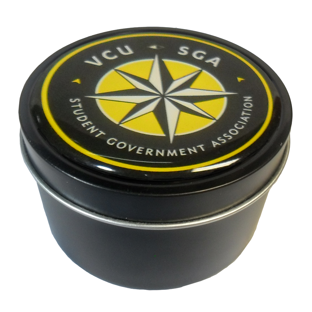 Black Metallic Candy Tins with Dome